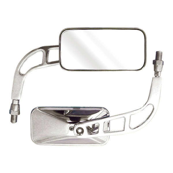 bike it Bike it knight universal rectangular chrome mirrors with 10mm thread
